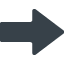 汎用的な矢印のアイコン素材 右向き