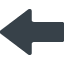 汎用的な矢印のアイコン素材 左向き