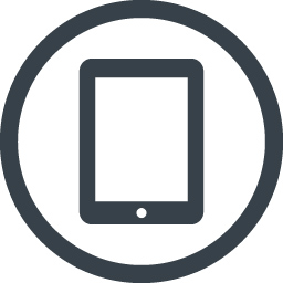 丸枠付きのタブレットのアイコン素材 1 商用可の無料 フリー のアイコン素材をダウンロードできるサイト Icon Rainbow