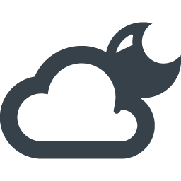 雲と月のアイコン素材 商用可の無料 フリー のアイコン素材をダウンロードできるサイト Icon Rainbow