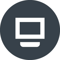丸枠付きのテレビ モニタのアイコン素材 4 商用可の無料 フリー のアイコン素材をダウンロードできるサイト Icon Rainbow