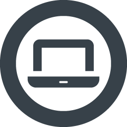 丸枠付きのノートpcアイコン 3 商用可の無料 フリー のアイコン素材をダウンロードできるサイト Icon Rainbow