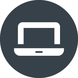 丸枠付きのノートpcアイコン 4 商用可の無料 フリー のアイコン素材をダウンロードできるサイト Icon Rainbow