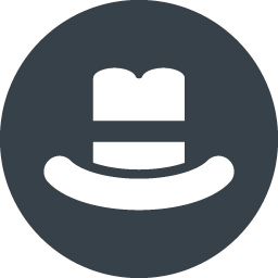 無料ダウンロードできる丸枠付きの山高帽子のフリーアイコン 5 商用可の無料 フリー のアイコン素材をダウンロードできるサイト Icon Rainbow