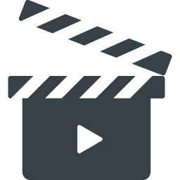 動画の再生マーク付き映画のカチンコのアイコン 2 商用可の無料 フリー のアイコン素材をダウンロードできるサイト Icon Rainbow