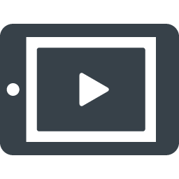 動画プレイマーク付きタブレットのアイコン素材 2 商用可の無料 フリー のアイコン素材をダウンロードできるサイト Icon Rainbow