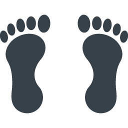 裸足の足あとのイラストアイコン素材 1 商用可の無料 フリー のアイコン素材をダウンロードできるサイト Icon Rainbow
