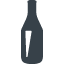 ビール瓶のフリーアイコン素材 1