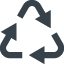 リサイクルマーク　三角系の矢印アイコン素材 1