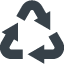 リサイクルマーク　三角系の矢印アイコン素材 2