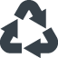 リサイクルマーク　三角系の矢印アイコン素材 3
