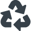 リサイクルマーク　三角系の矢印アイコン素材 4