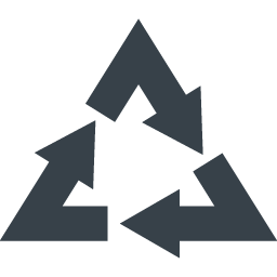 リサイクルマーク 三角系の矢印アイコン素材 5 商用可の無料 フリー のアイコン素材をダウンロードできるサイト Icon Rainbow