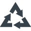 リサイクルマーク　三角系の矢印アイコン素材 5