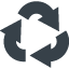 リサイクルマーク　三角系の矢印アイコン素材 6