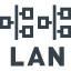 LANのネットワーク接続のアイコン素材 5
