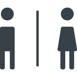 トイレなどで使える男女のシルエットアイコン素材 1 商用可の無料 フリー のアイコン素材をダウンロードできるサイト Icon Rainbow