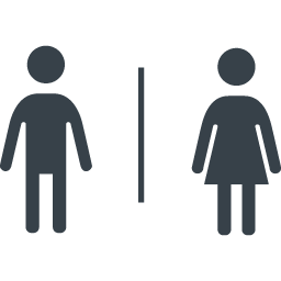 トイレなどで使える男女のシルエットアイコン素材 2 商用可の無料 フリー のアイコン素材をダウンロードできるサイト Icon Rainbow