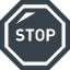 STOPの標識のアイコン素材 2