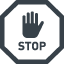 STOPの標識のアイコン素材 4