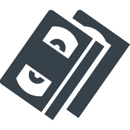 Vhsビデオテープの無料アイコン素材 3 商用可の無料 フリー のアイコン素材をダウンロードできるサイト Icon Rainbow