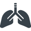 肺のアイコン素材 1