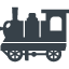 蒸気機関車のイラストアイコン素材 1