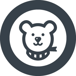 マフラーを巻いたクマさんのアイコン素材 2 商用可の無料 フリー のアイコン素材をダウンロードできるサイト Icon Rainbow