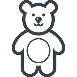 クマのぬいぐるみのアイコン無料素材 2 商用可の無料 フリー のアイコン素材をダウンロードできるサイト Icon Rainbow