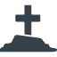 十字架のお墓のアイコン素材