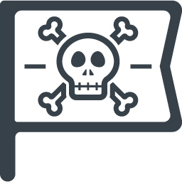 海賊 盗賊の旗のアイコン素材 商用可の無料 フリー のアイコン素材をダウンロードできるサイト Icon Rainbow