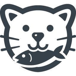 魚をくわえたネコの無料アイコン素材 商用可の無料 フリー のアイコン素材をダウンロードできるサイト Icon Rainbow