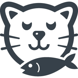魚クンクンの猫の無料イラストアイコン素材 商用可の無料 フリー のアイコン素材をダウンロードできるサイト Icon Rainbow