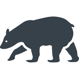 クマのシルエットフリーアイコン素材 1 商用可の無料 フリー のアイコン素材をダウンロードできるサイト Icon Rainbow