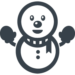 マフラーと手袋をした雪だるまのアイコン素材 商用可の無料 フリー のアイコン素材をダウンロードできるサイト Icon Rainbow