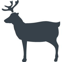 鹿の横シルエット無料素材 商用可の無料 フリー のアイコン素材をダウンロードできるサイト Icon Rainbow
