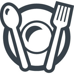 お皿とスプーンとフォークのレストランアイコン素材 3 商用可の無料 フリー のアイコン素材をダウンロードできるサイト Icon Rainbow