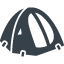 小型・一人用テントの無料アイコン 1