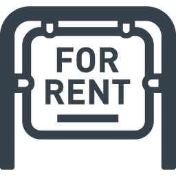 For Rent 家貸しますの看板アイコン 3 商用可の無料 フリー のアイコン素材をダウンロードできるサイト Icon Rainbow