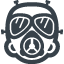 ガスマスク（防毒マスク）の無料アイコン素材 1