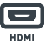 HDMI端子の接続口の無料アイコン素材 1