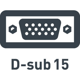 パソコンとモニタを繋ぐ映像のd Subコネクタの無料アイコン素材 2 商用可の無料 フリー のアイコン素材をダウンロードできるサイト Icon Rainbow