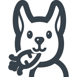 ニンジンを咥えているウサギの無料アイコン 商用可の無料 フリー のアイコン素材をダウンロードできるサイト Icon Rainbow