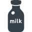 ミルクの入った瓶の無料アイコン素材 1