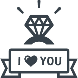 I Love Youの記念日指輪のアイコン素材 商用可の無料 フリー のアイコン素材をダウンロードできるサイト Icon Rainbow