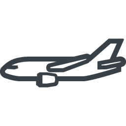 横向きの大型旅客機 飛行機 の無料アイコン素材 商用可の無料 フリー のアイコン素材をダウンロードできるサイト Icon Rainbow