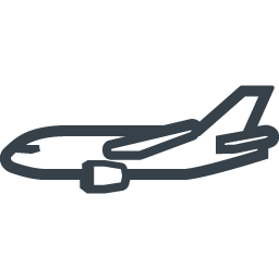 横向きの大型旅客機 飛行機 の無料アイコン素材 商用可の無料 フリー のアイコン素材をダウンロードできるサイト Icon Rainbow