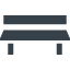 シンプルなベンチの無料アイコン素材 1