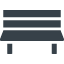 シンプルなベンチの無料アイコン素材 2