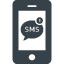 スマートフォンのショートメール（SMS）無料アイコン 1
